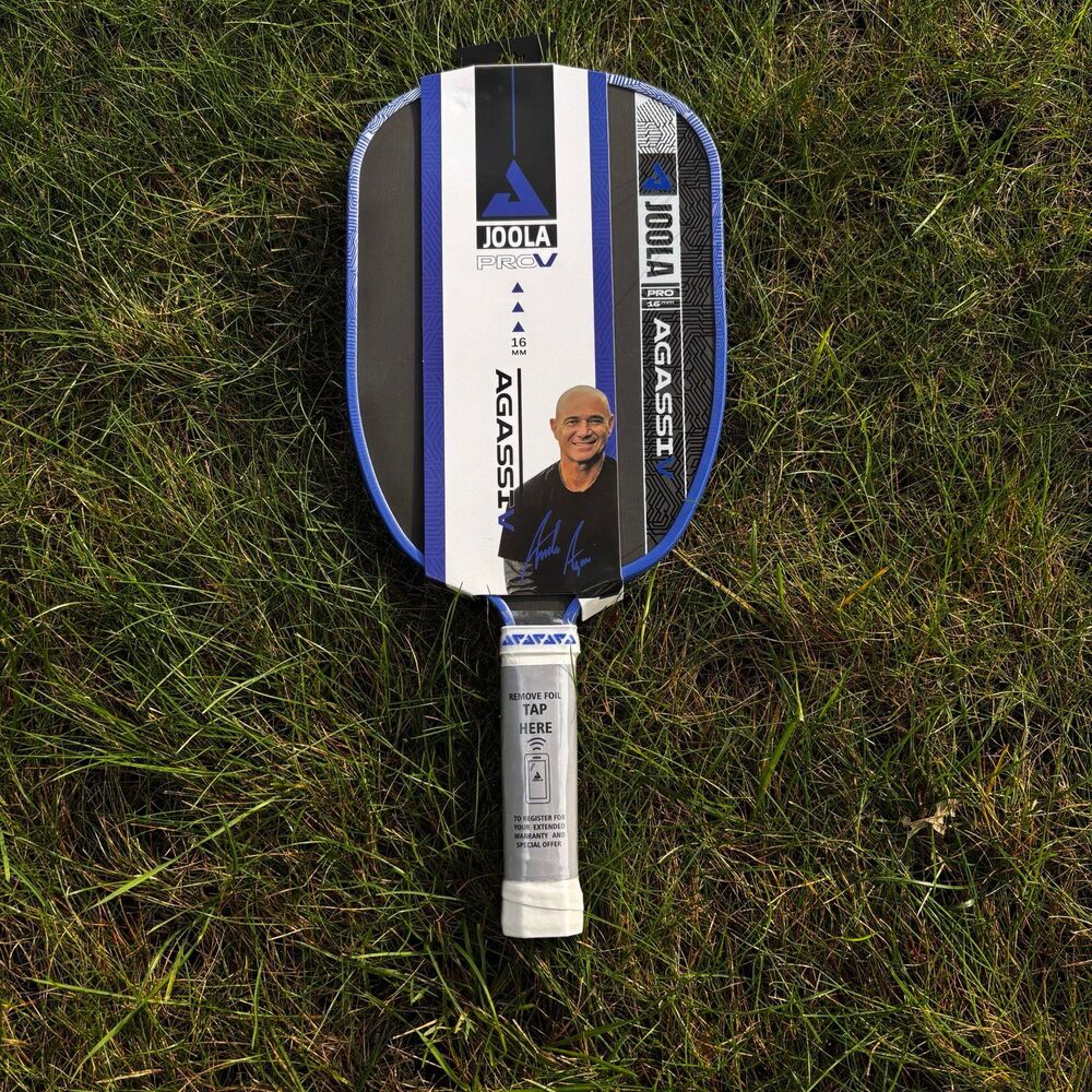JOOLA Agassi Pro V blue 16mm pickleball paddle